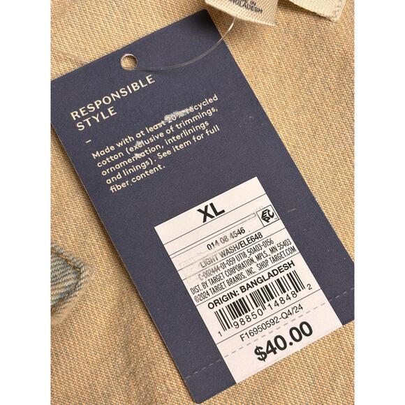 Universal Thread Light Wash Denim Utility Jacket Women’s M Adjustable Waist XL - Picture 7 of 7